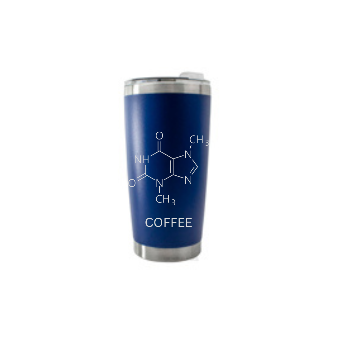 Personalised Gift: Thermal Travel Mug, Coffee Chemical Compound Design