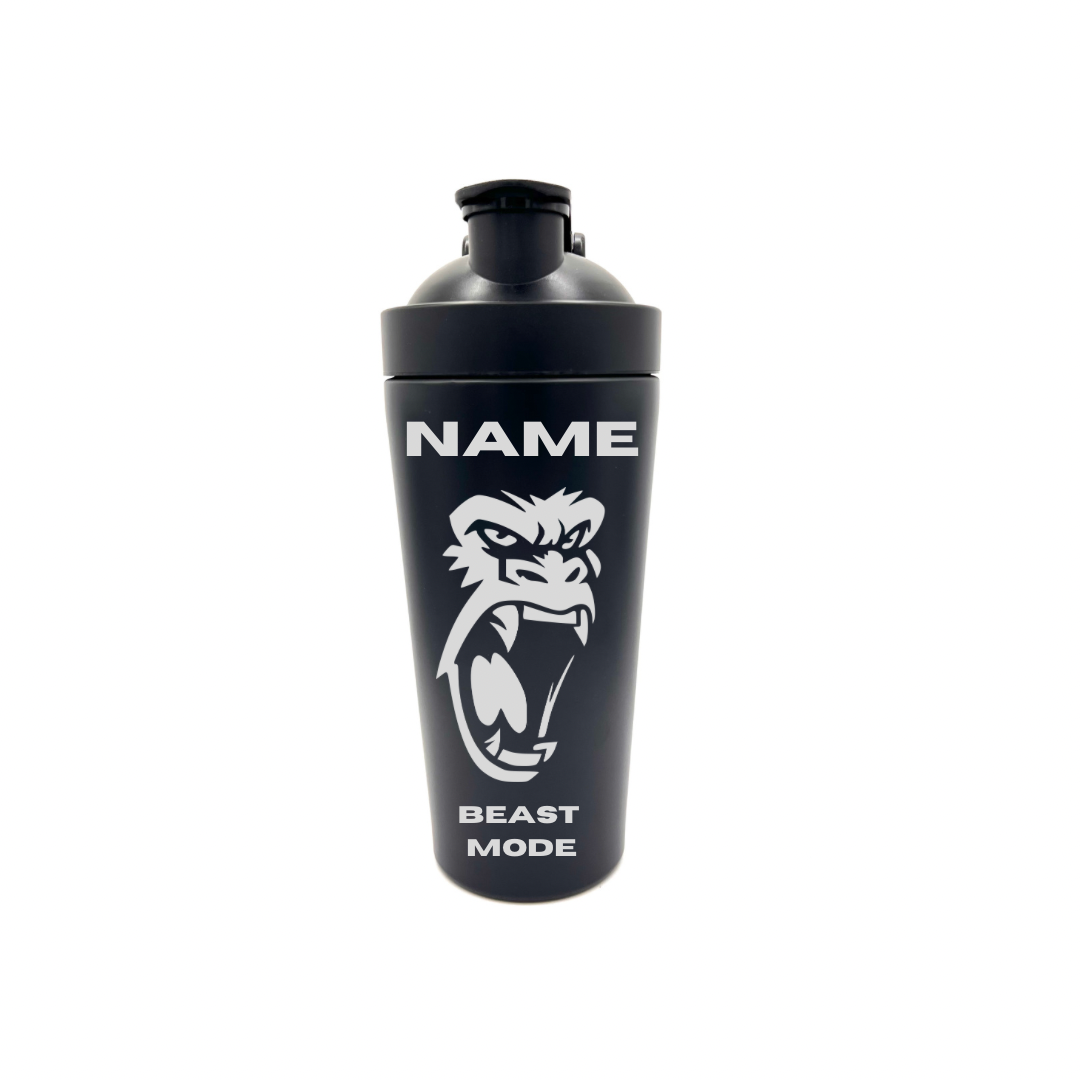 Personalised Gift: Custom Steel Protein Shaker, Fitness Gift