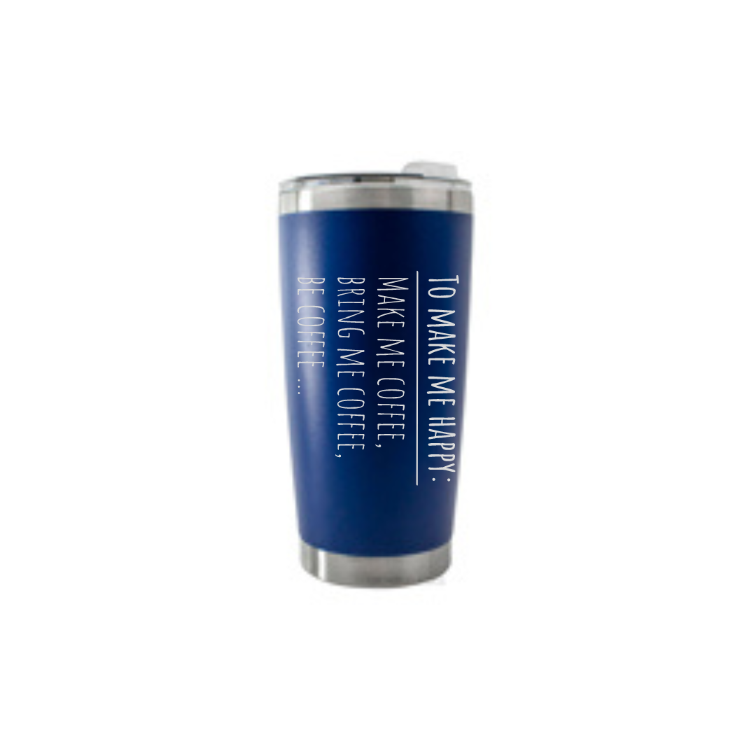 Personalised Gift: Thermal Travel Mug, Bring Me My Coffee Design