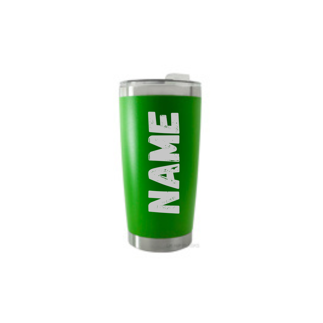 Personalised Gift: Thermal Travel Mug, VW, Happy Camper Design