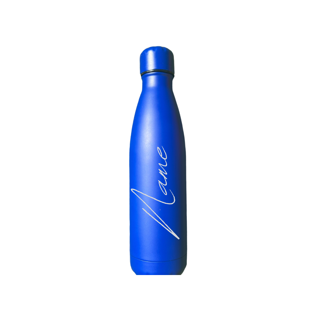 Personalised Gift: Steel Water Bottle, Personalised with Any Name