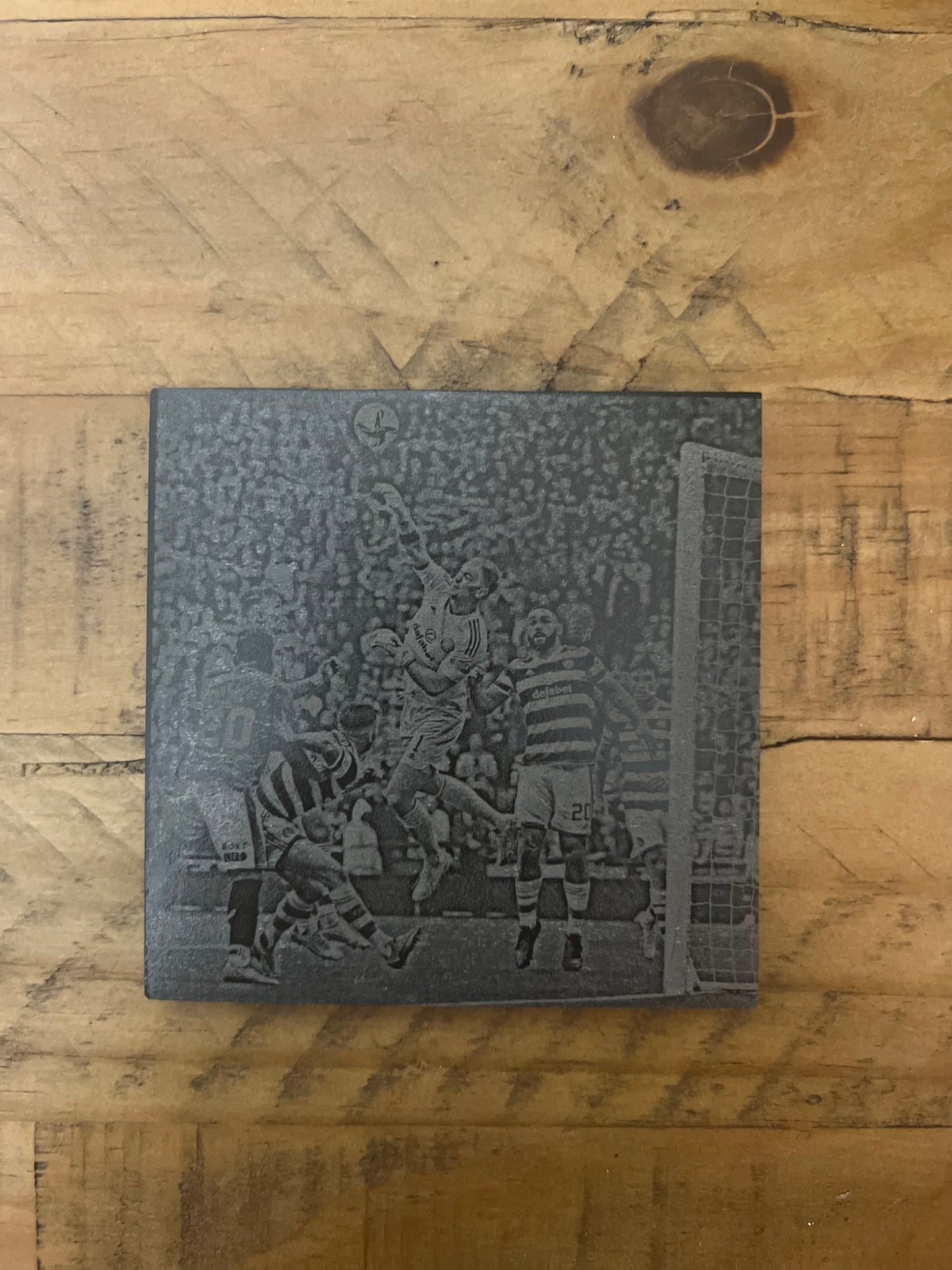 Personalised Gift: Celtic Champions Slate Coaster Gift Set, With Box