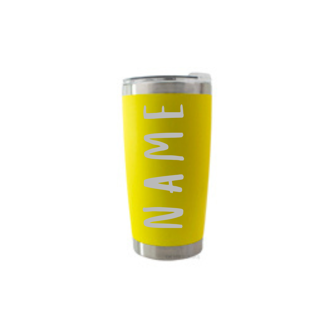 Personalised Gift: Thermal Travel Mug, Shit Happen’s Coffee Helps Design
