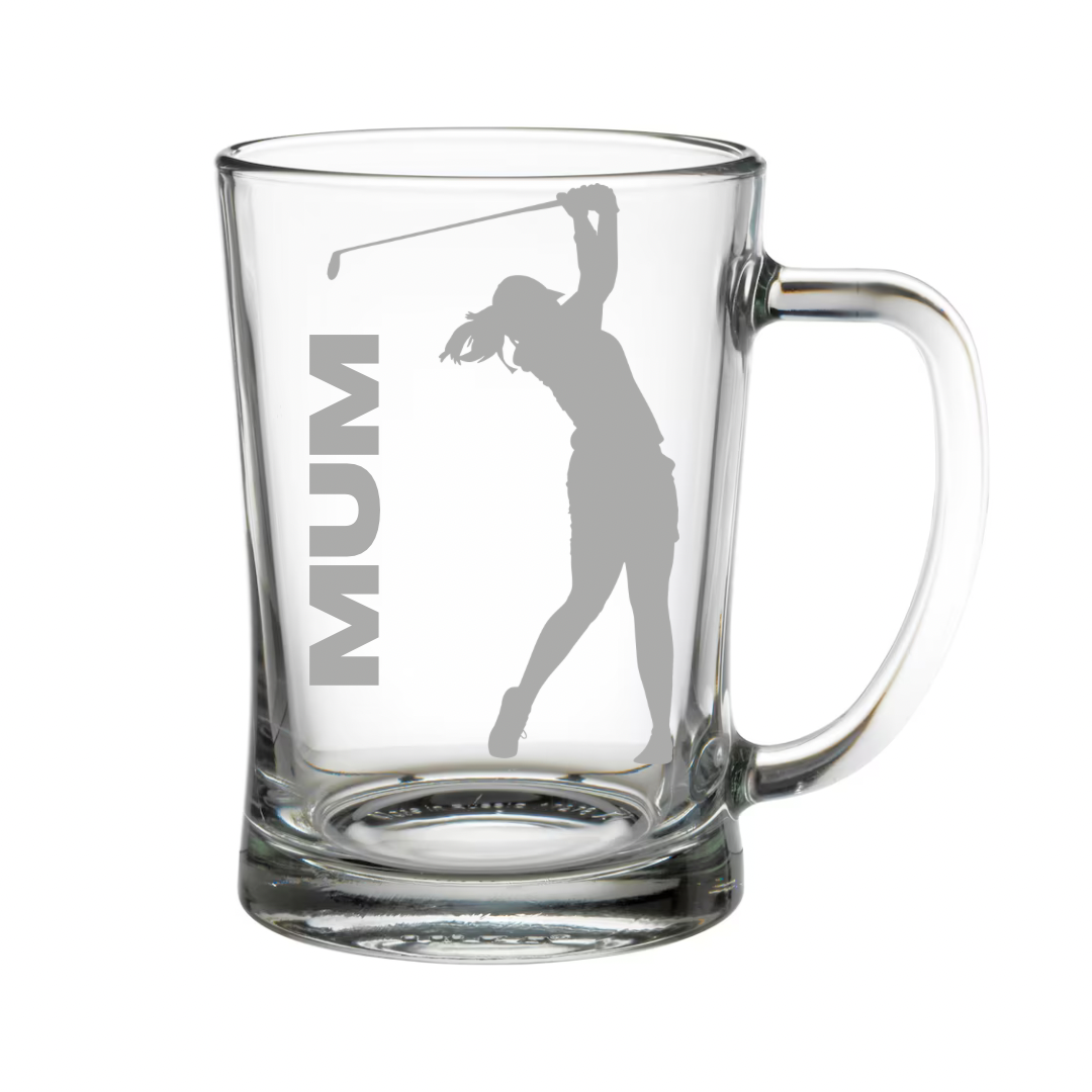 Personalised Gift: Beer Tanker, Ladies Golf Design, Any Name