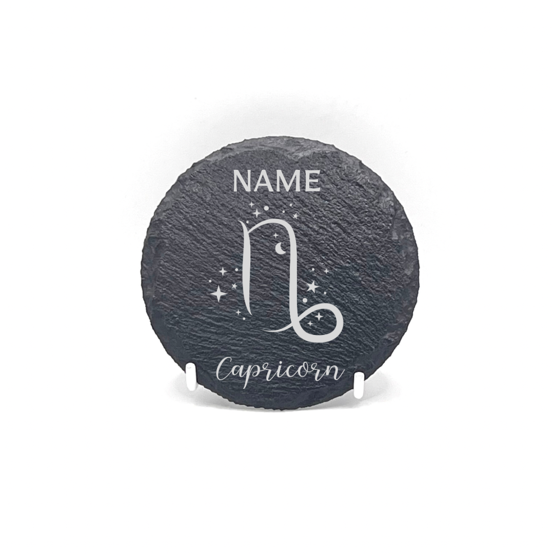 Personalised Gift: Personalised, Slate Coaster, Sign of the Zodiac, Star Sign & Any Name