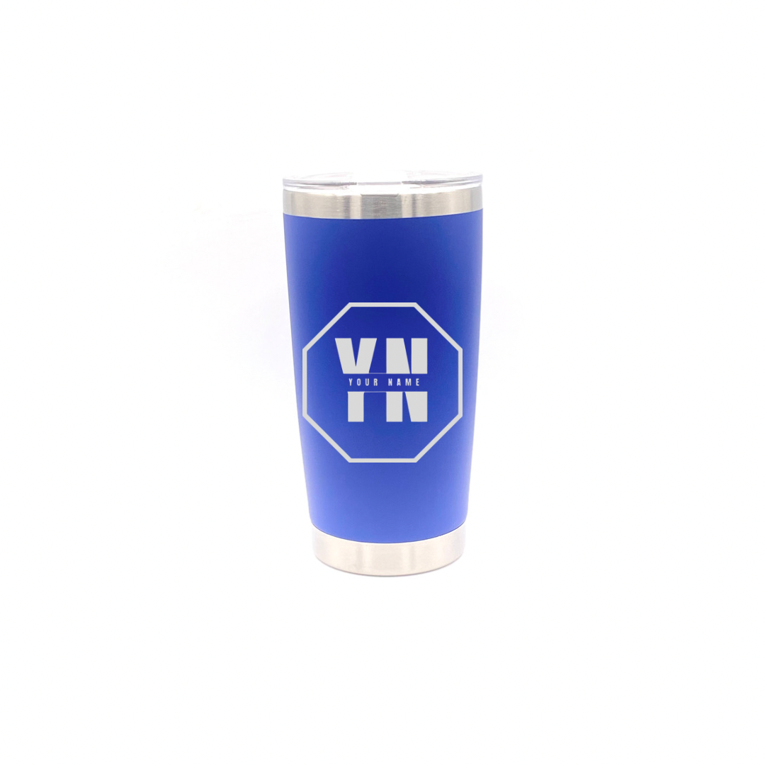 Personalised Gift: Thermal Travel Mug, Logo Design, Your Name & Initials