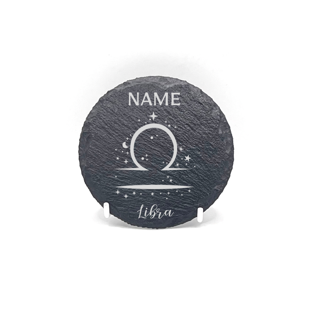 Personalised Gift: Personalised, Slate Coaster, Sign of the Zodiac, Star Sign & Any Name