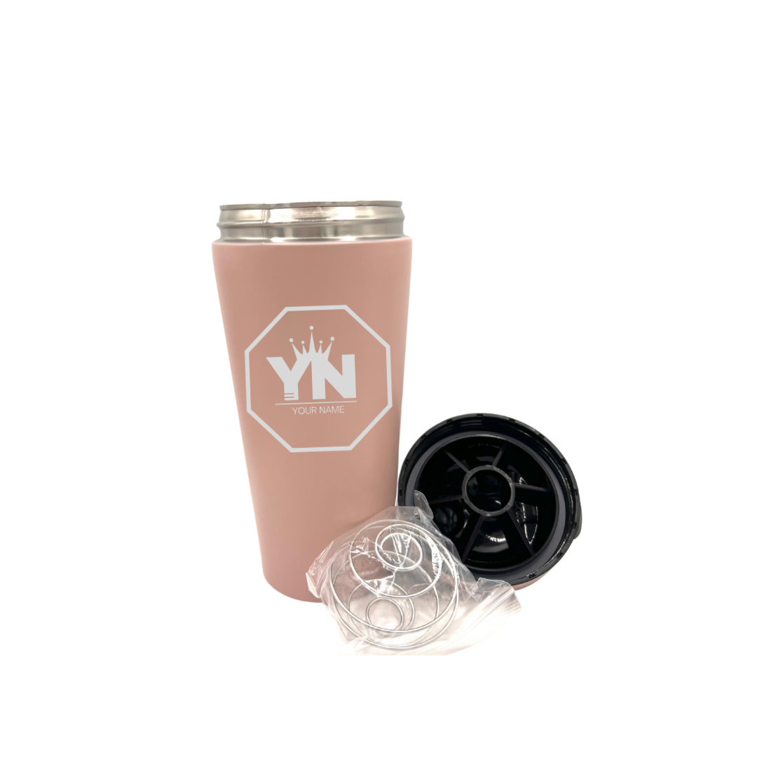 Personalised Gift: Custom Steel Protein Shaker, Fitness Gift, Gym Gift, Any Name & Initials
