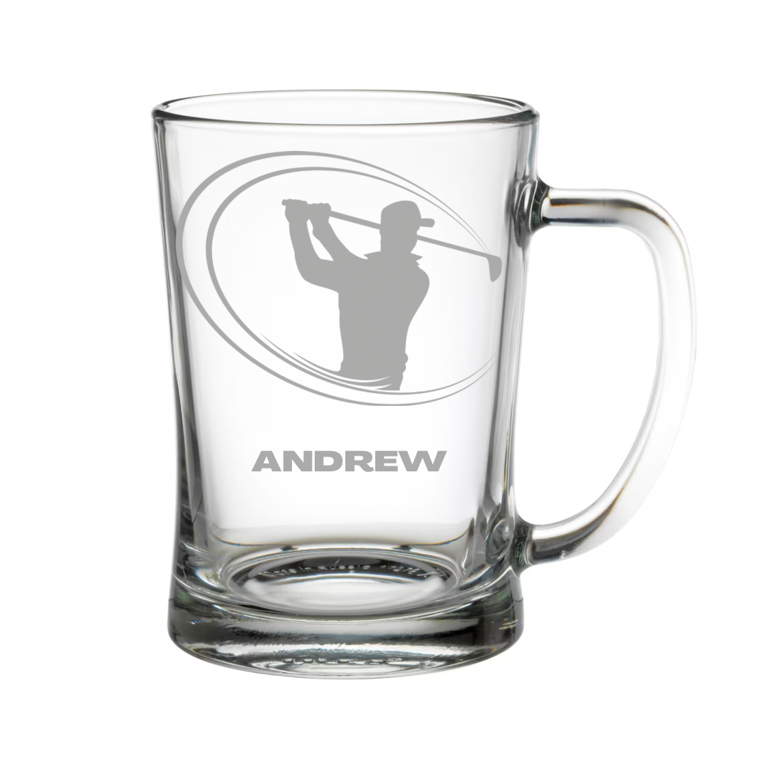 Personalised Gift: Beer Tanker, Golf Design, Any Name
