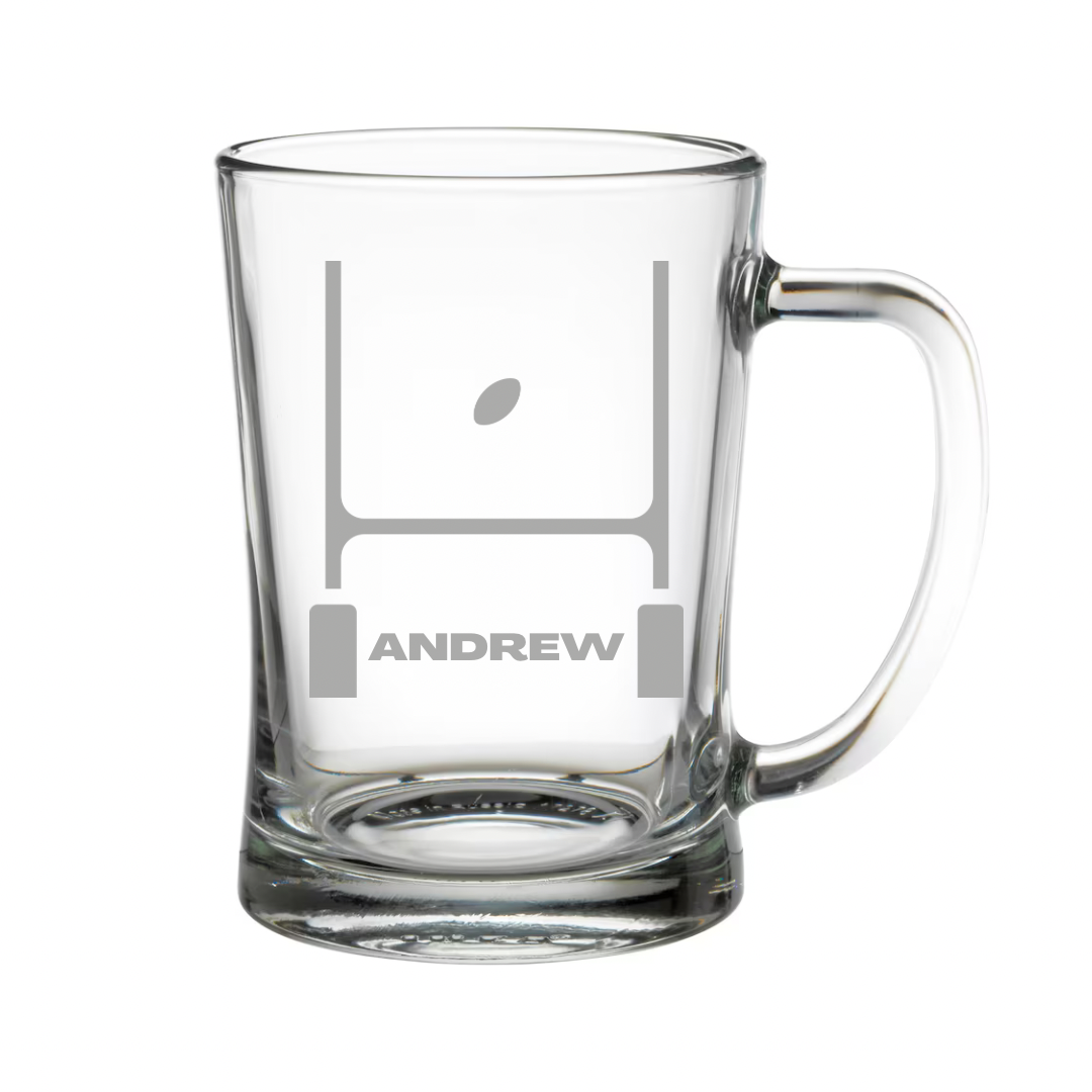 Personalised Gift: Beer Tanker, Rugby Design, Any Name