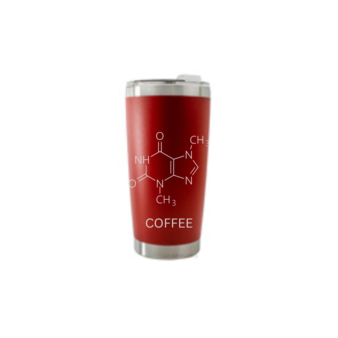 Personalised Gift: Thermal Travel Mug, Coffee Chemical Compound Design