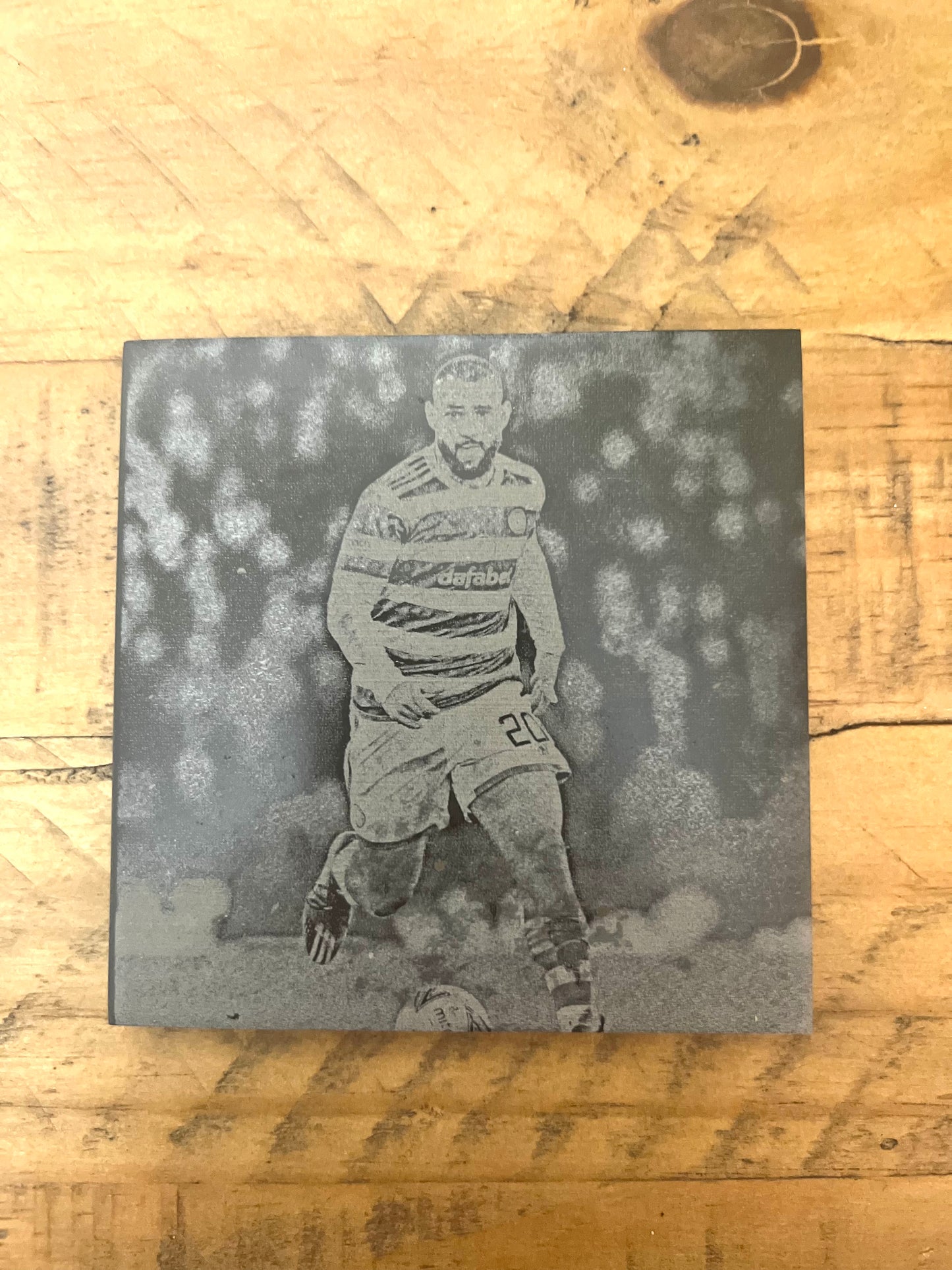 Personalised Gift: Celtic Champions Slate Coaster Gift Set, With Box
