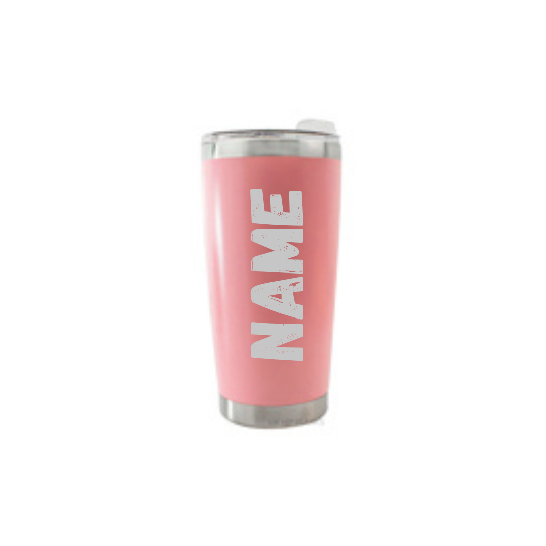 Personalised Gift: Thermal Travel Mug, VW, Happy Camper Design
