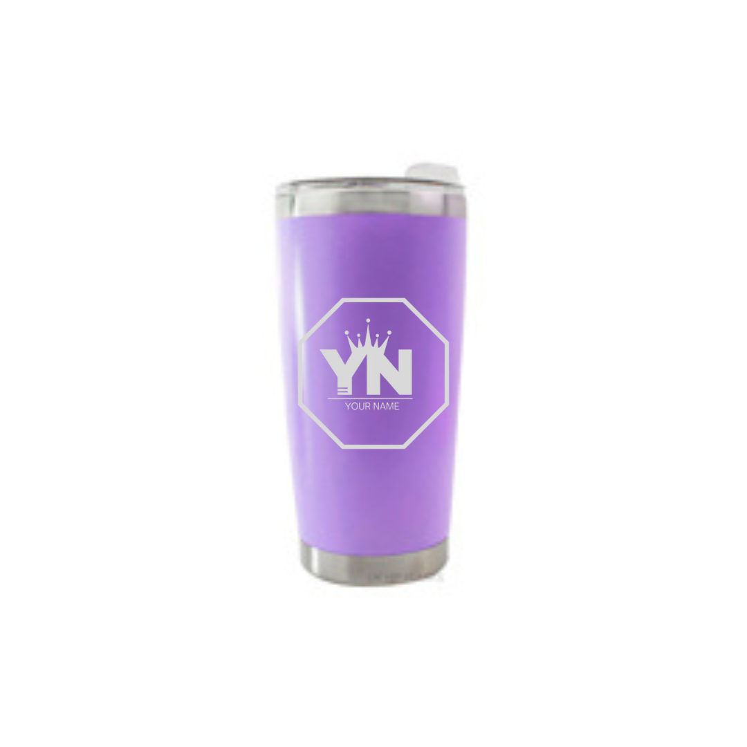 Personalised Gift: Thermal Travel Mug, Logo Design, Your Name & Initials