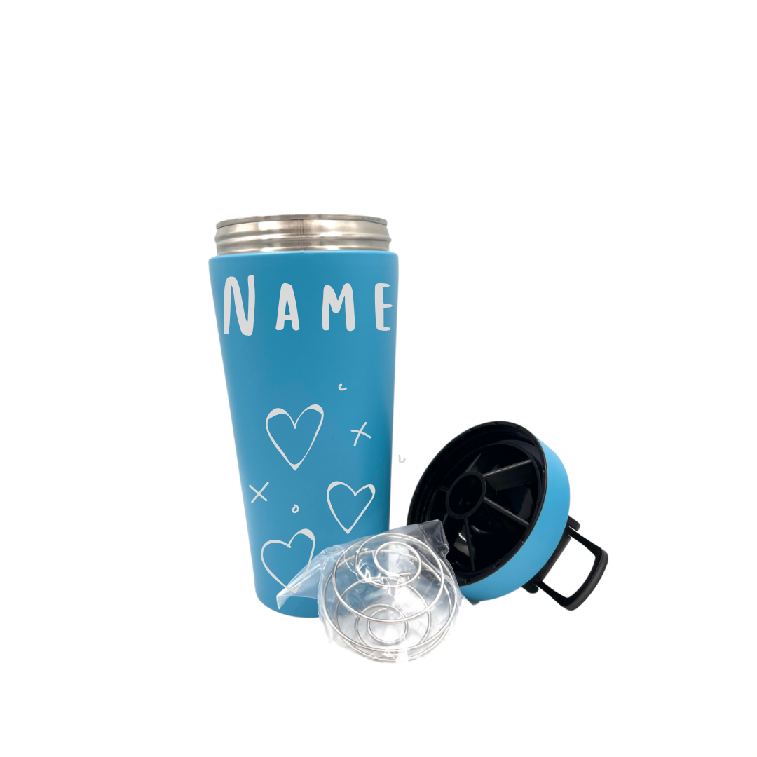 Personalised Gift: Custom Steel Protein Shaker, Fitness Gift, Gym Gift