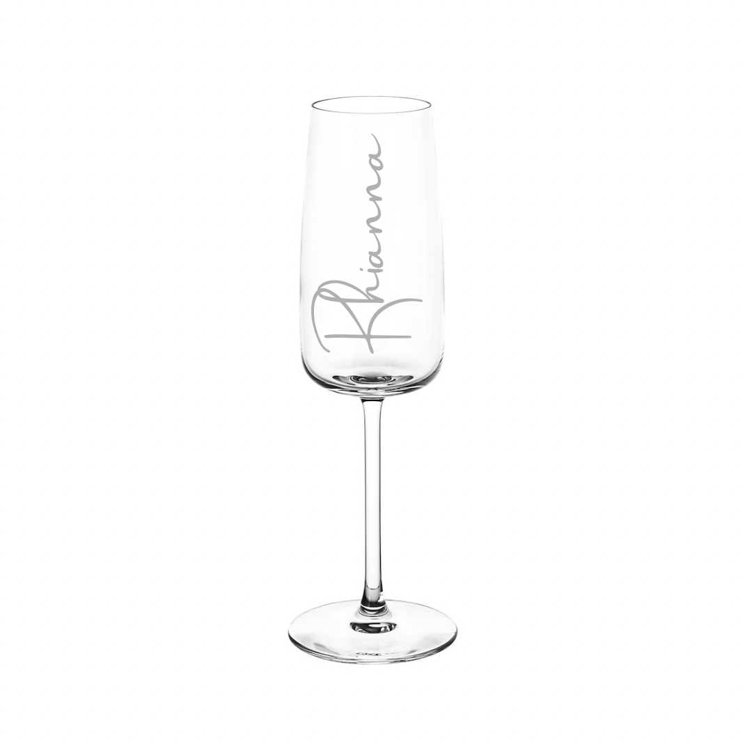 Personalised Gift: Personalised Champagne Glass, Any Name