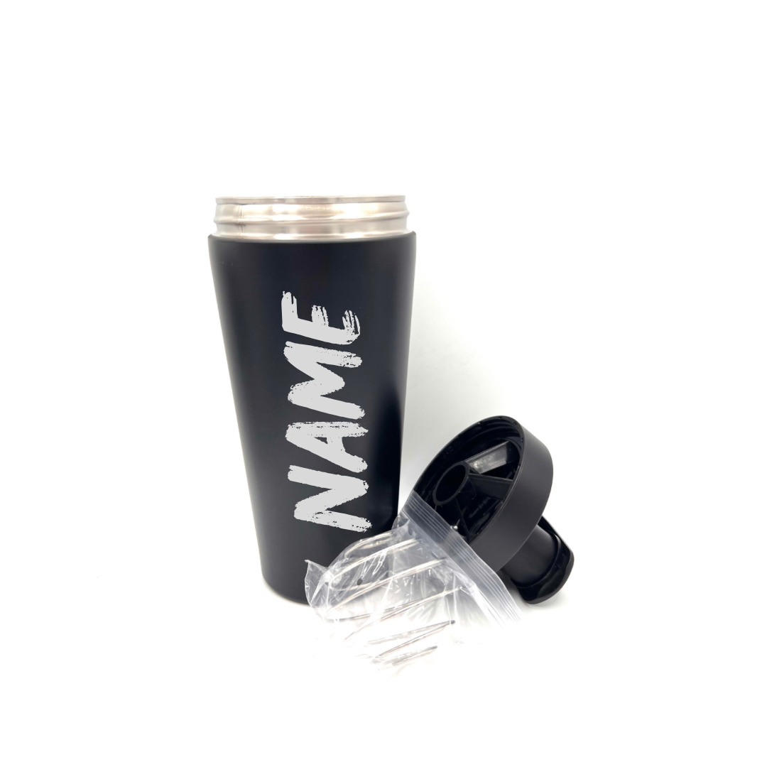 Personalised Gift: Custom Steel Protein Shaker, Fitness Gift, Gym Gift