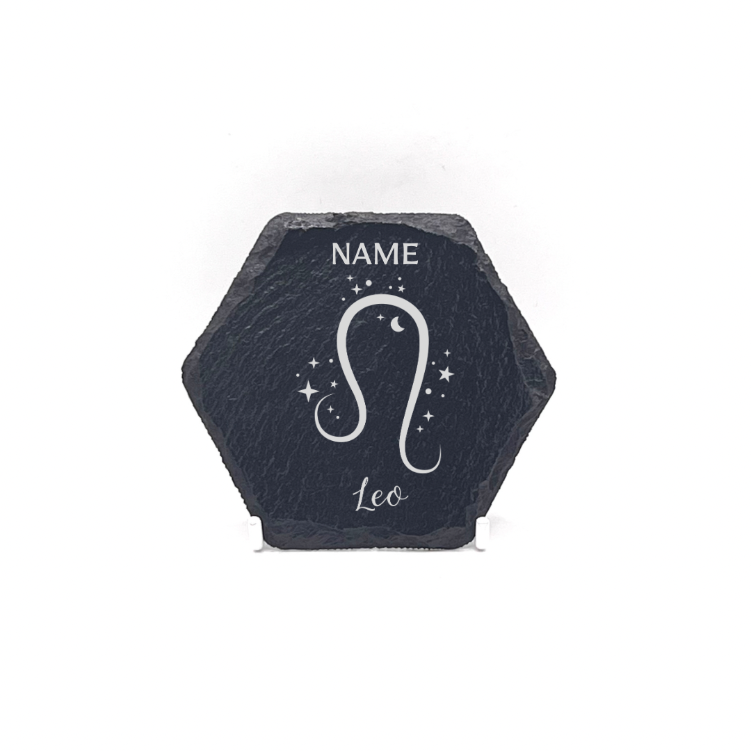 Personalised Gift: Personalised, Slate Coaster, Sign of the Zodiac, Star Sign & Any Name