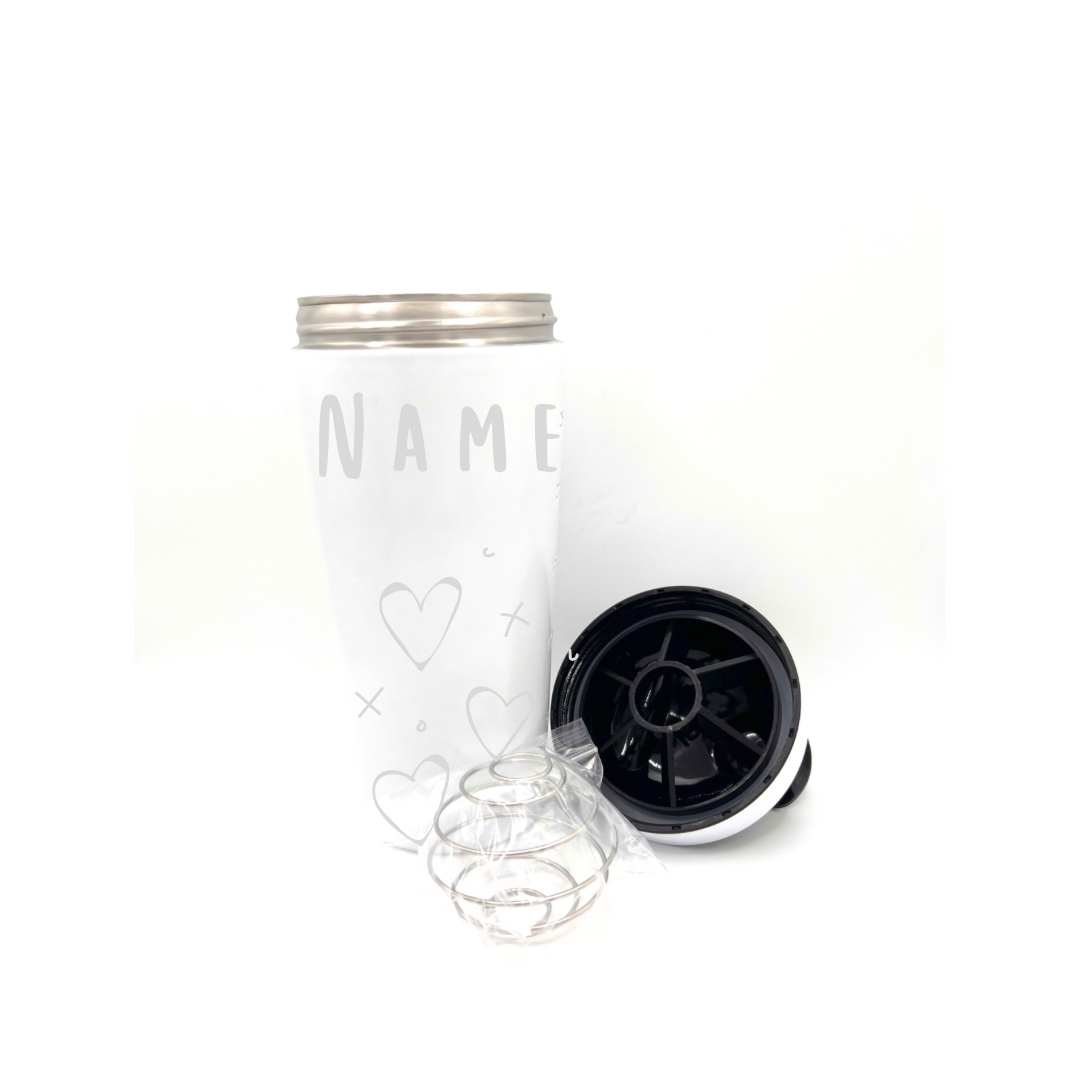 Personalised Gift: Custom Steel Protein Shaker, Fitness Gift, Gym Gift