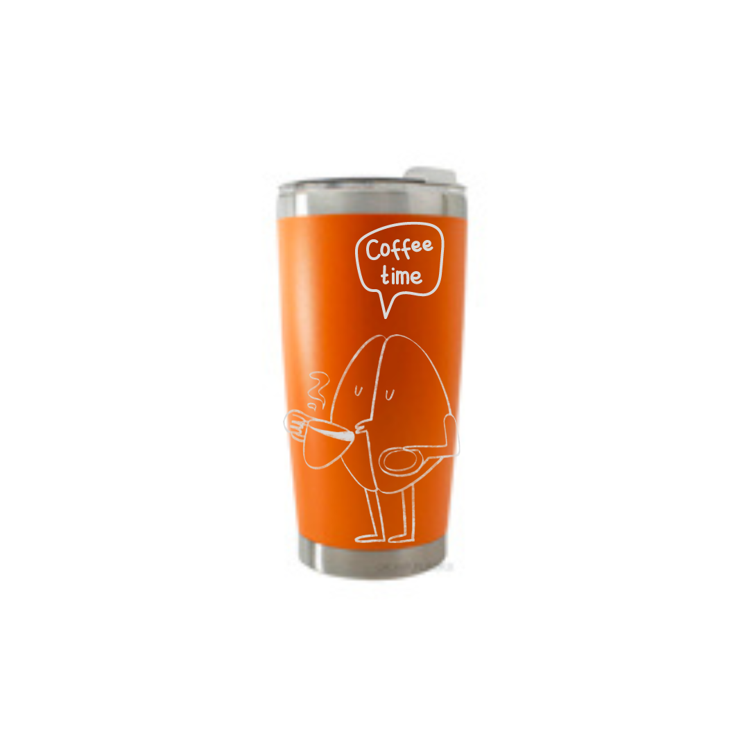 Personalised Gift: Thermal Travel Mug, Coffee Time Design