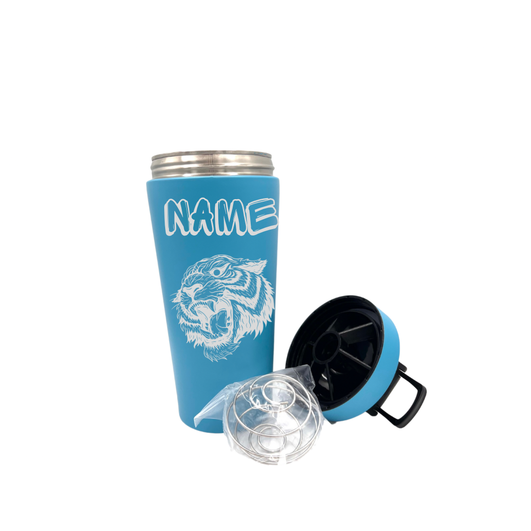 Personalised Gift: Custom Steel Protein Shaker, Fitness Gift, Gym Gift