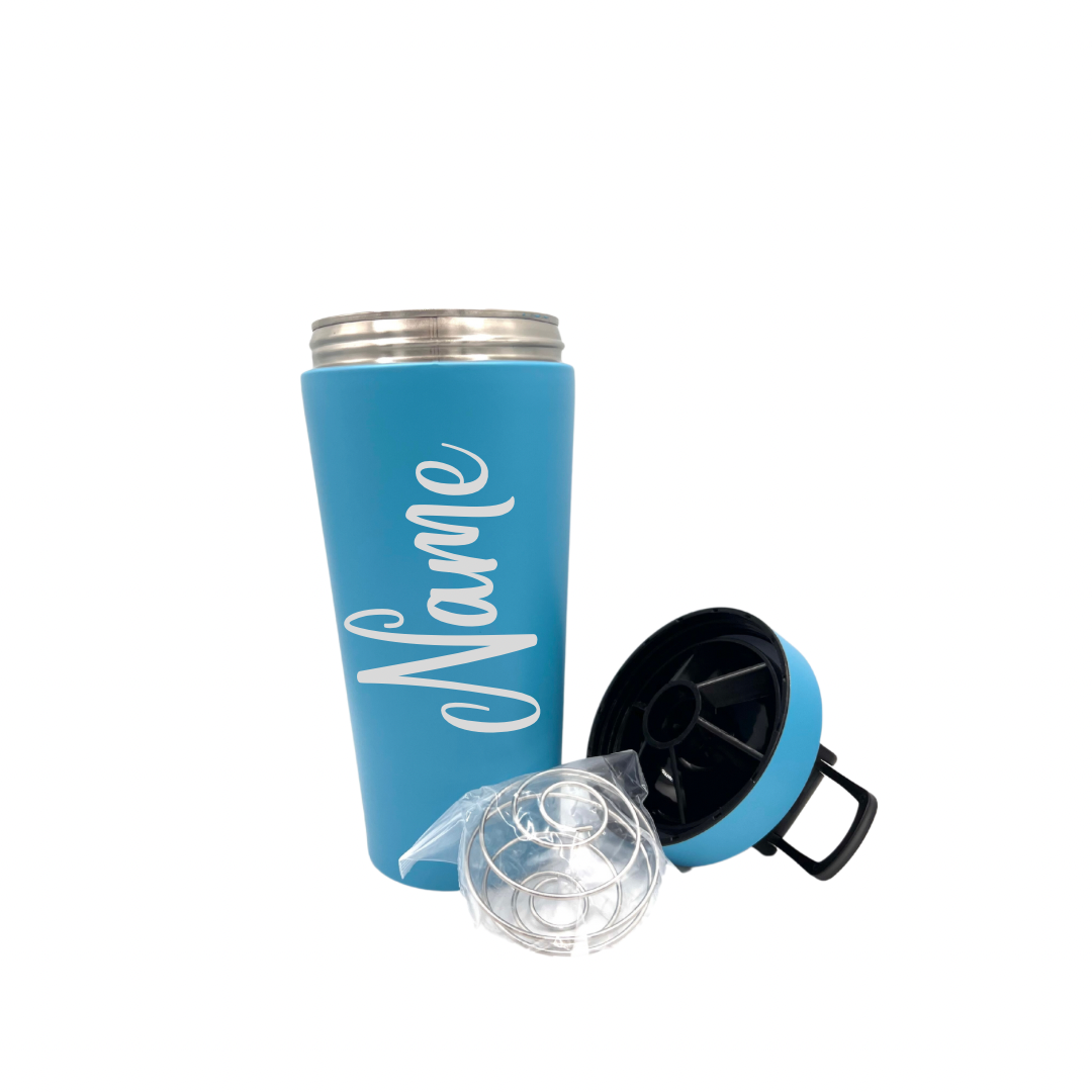 Personalised Gift: Custom Steel Protein Shaker, Fitness Gift, Gym Gift