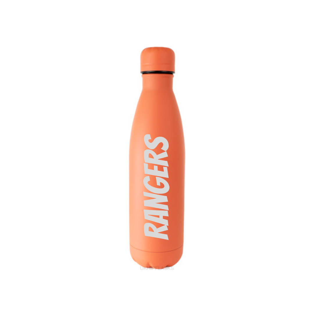 Personalised Gift: Steel Water Bottle, Any Club Name & Any Name