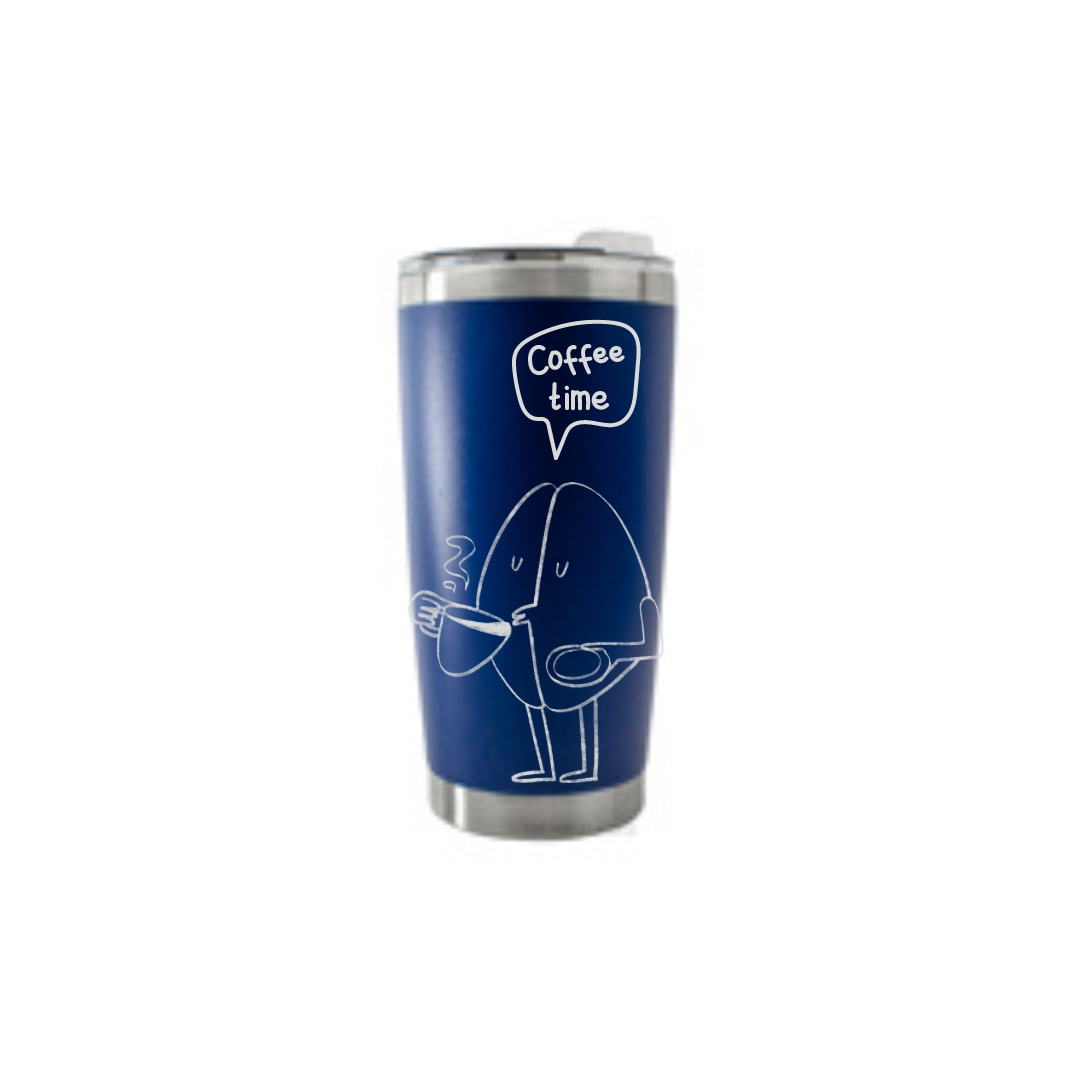 Personalised Gift: Thermal Travel Mug, Coffee Time Design