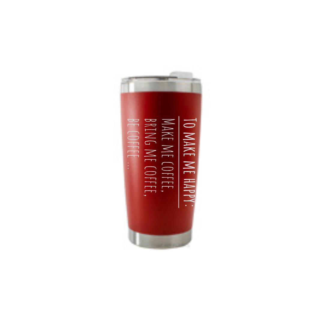 Personalised Gift: Thermal Travel Mug, Bring Me My Coffee Design