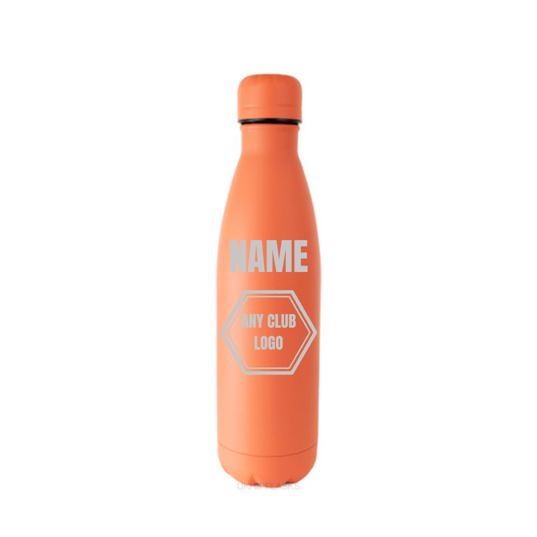 Personalised Gift: Gym Logo Steel Water Bottle, Personalised with Any Name & Any Gym Logo