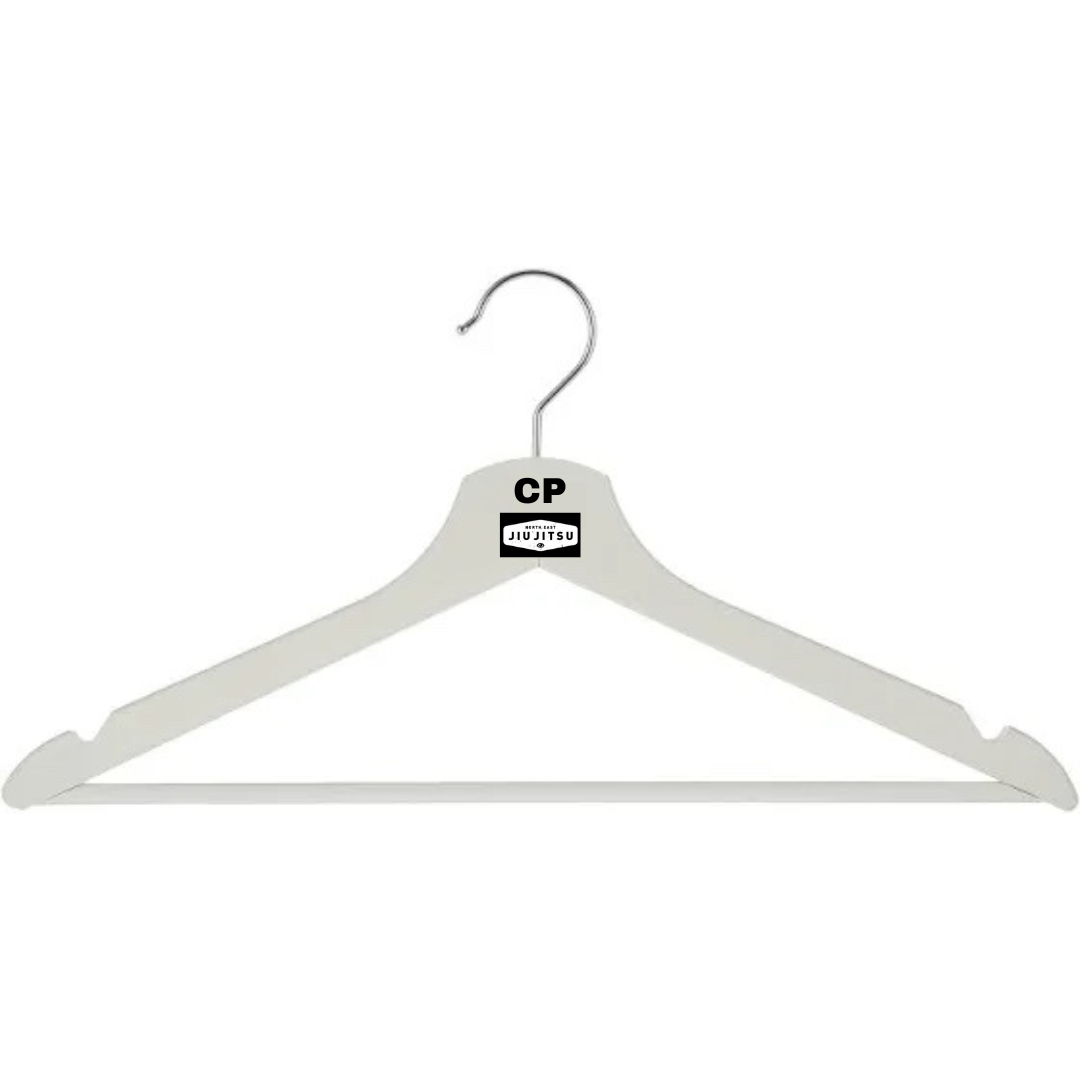 Personalised Gift: Personalised Wooden Coat Hanger, Your Initials & Any Logo