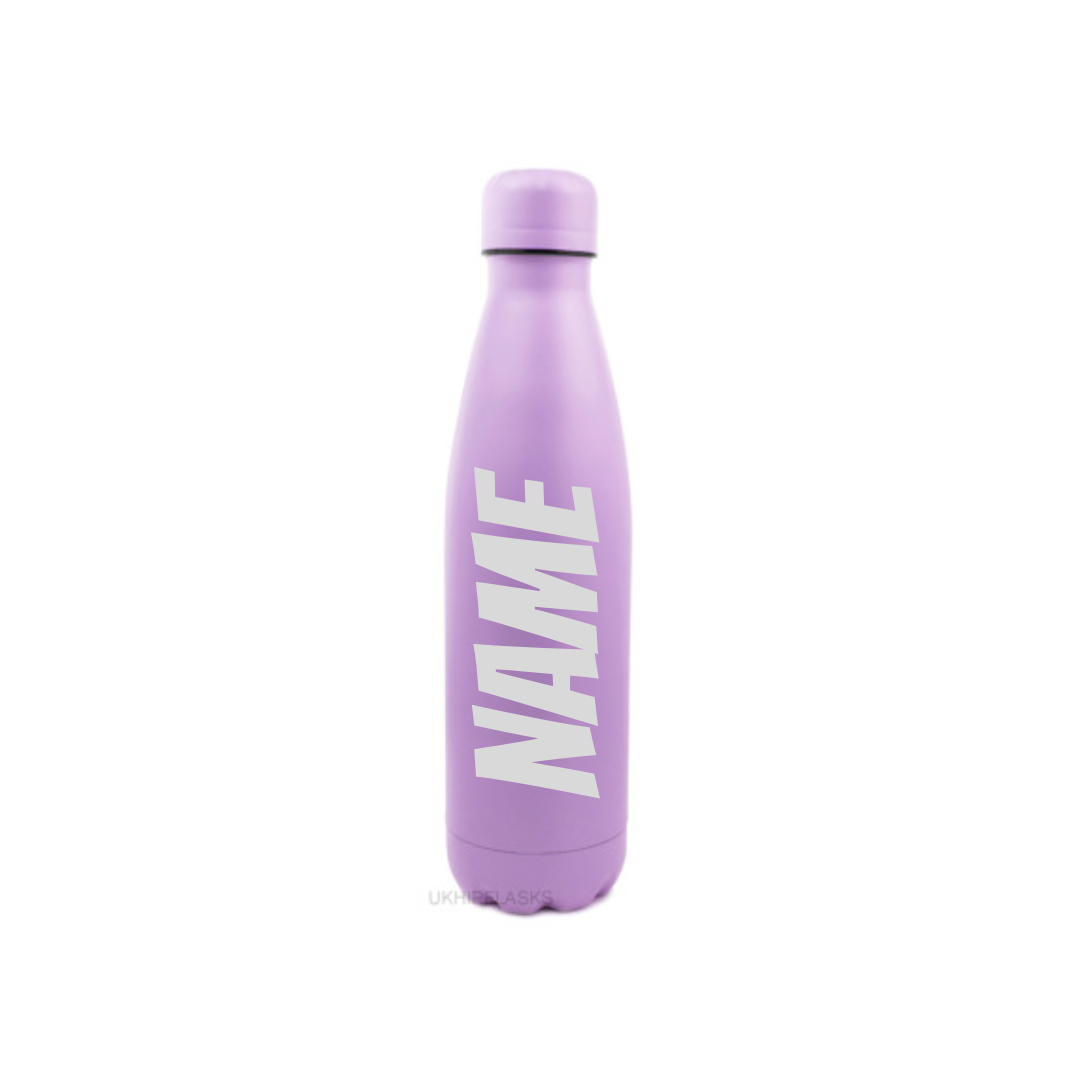 Personalised Gift: Steel Water Bottle, Any Club Name & Any Name