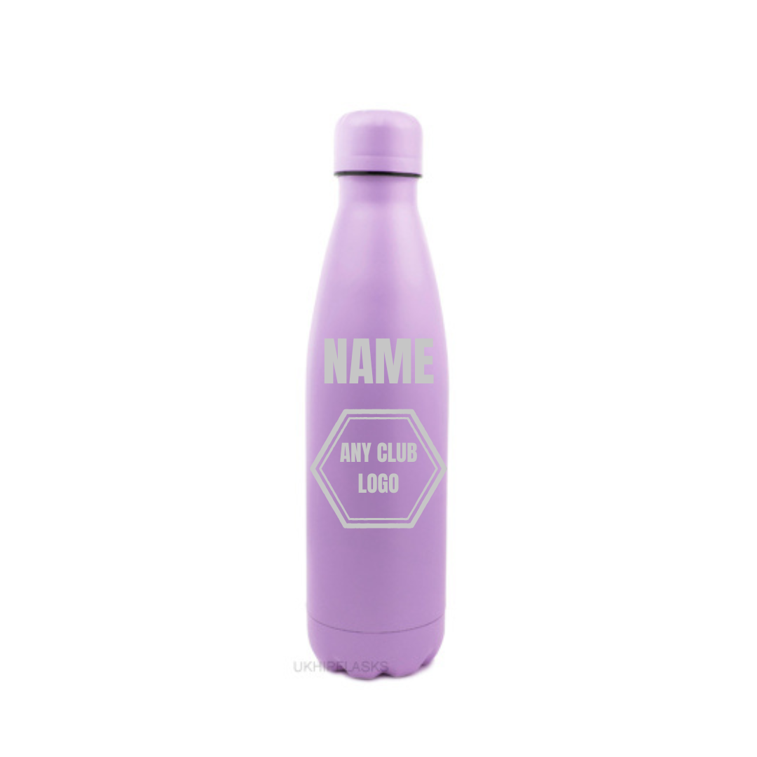Personalised Gift: Gym Logo Steel Water Bottle, Personalised with Any Name & Any Gym Logo