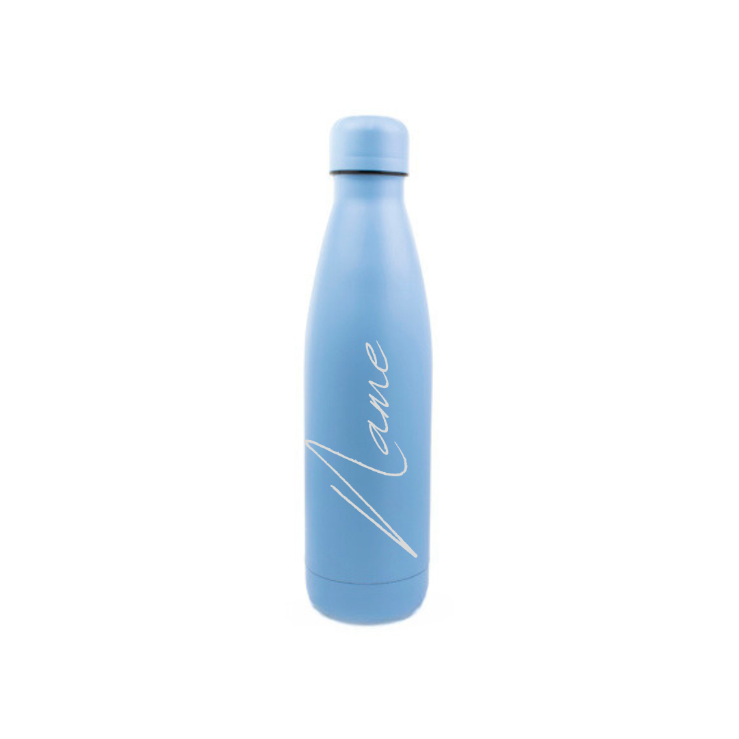 Personalised Gift: Steel Water Bottle, Personalised with Any Name