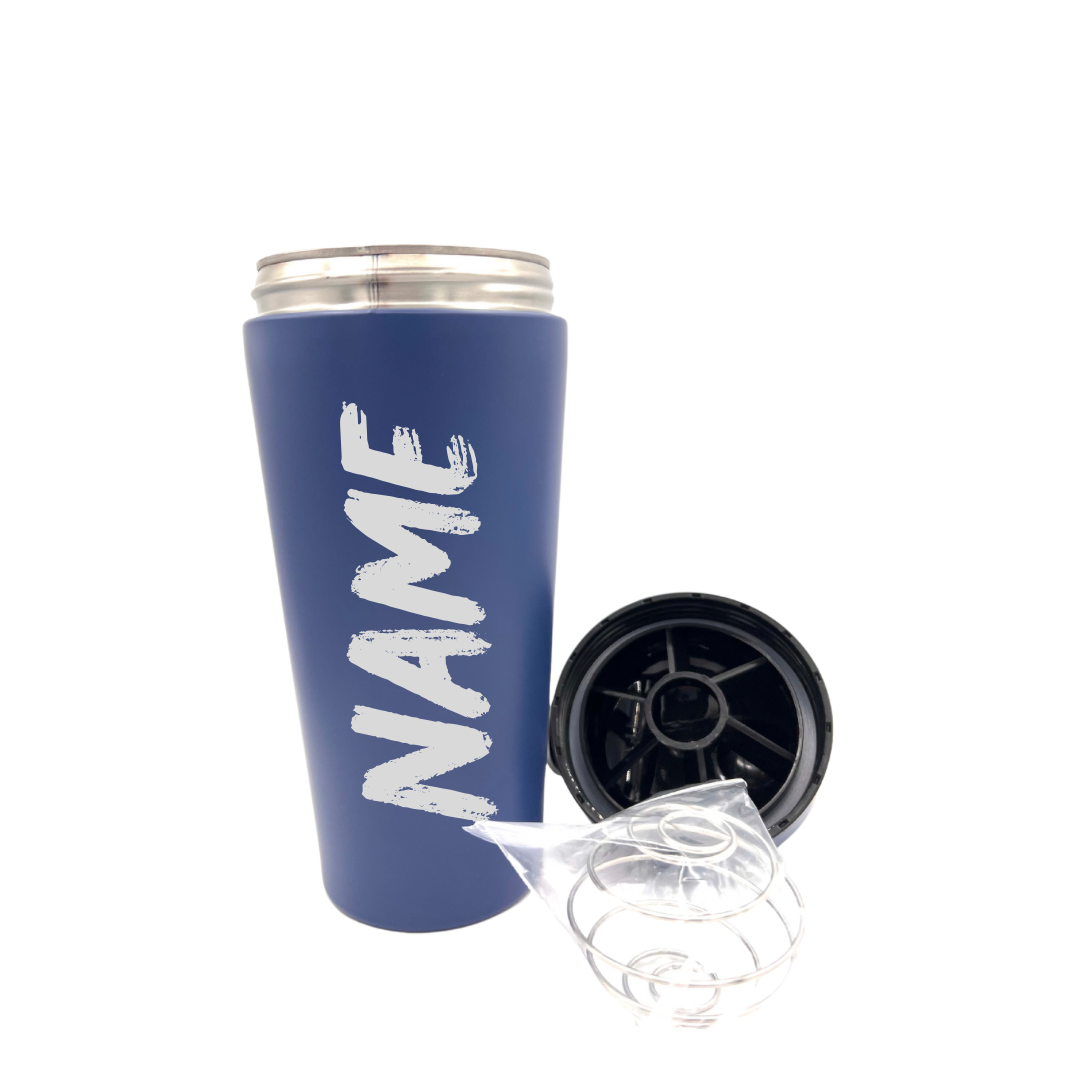Personalised Gift: Custom Steel Protein Shaker, Fitness Gift, Gym Gift