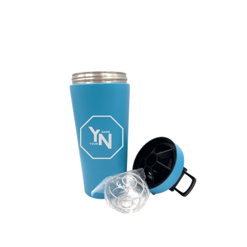 Personalised Gift: Custom Steel Protein Shaker, Fitness Gift, Gym Gift, Any Name & Initials