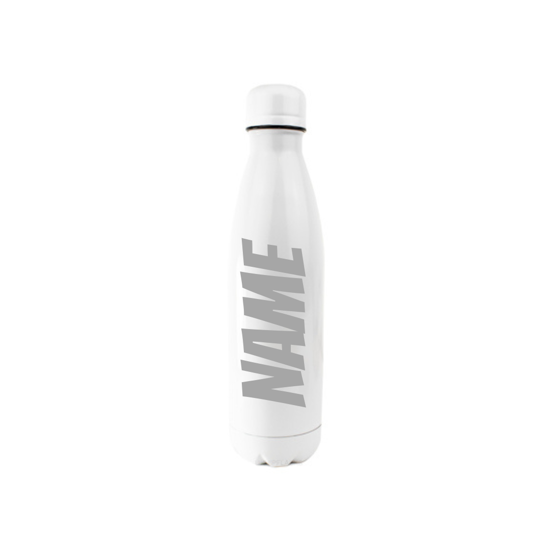 Personalised Gift: Steel Water Bottle, Any Club Name & Any Name