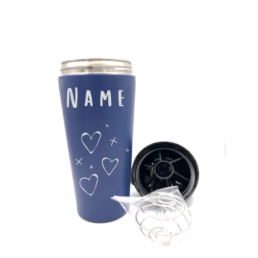 Personalised Gift: Custom Steel Protein Shaker, Fitness Gift, Gym Gift