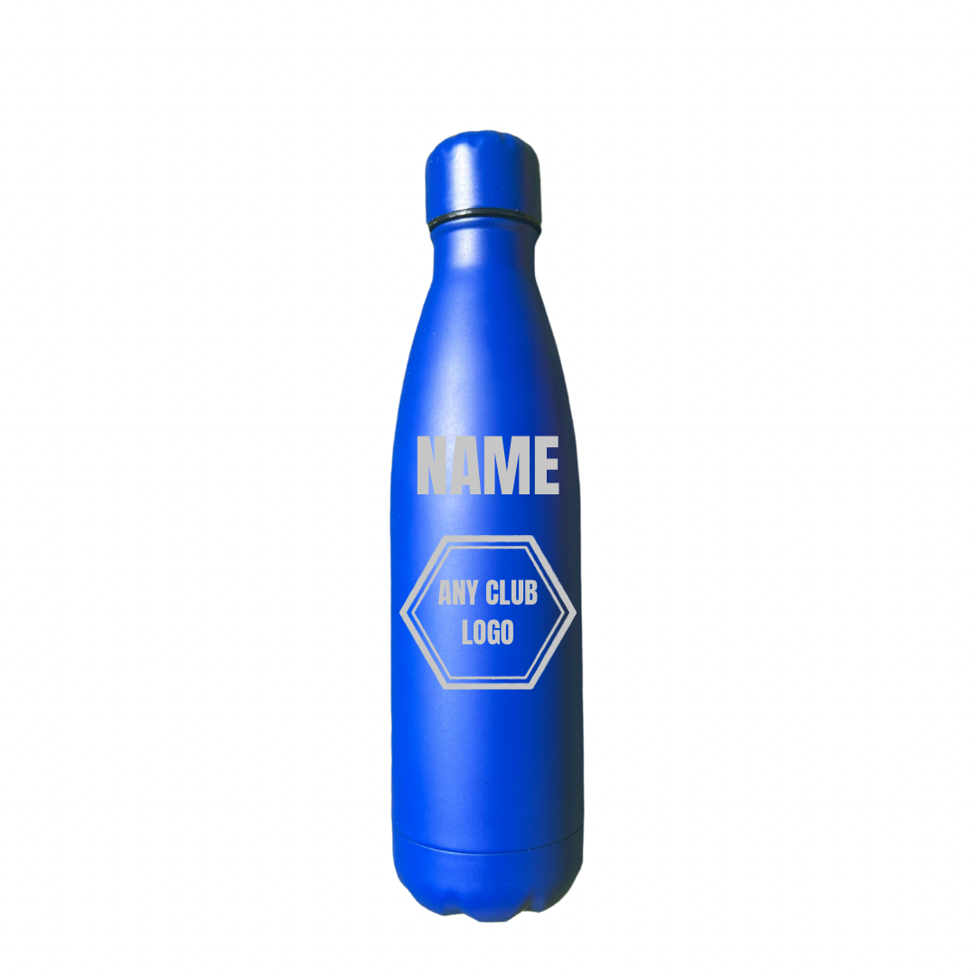 Personalised Gift: Gym Logo Steel Water Bottle, Personalised with Any Name & Any Gym Logo