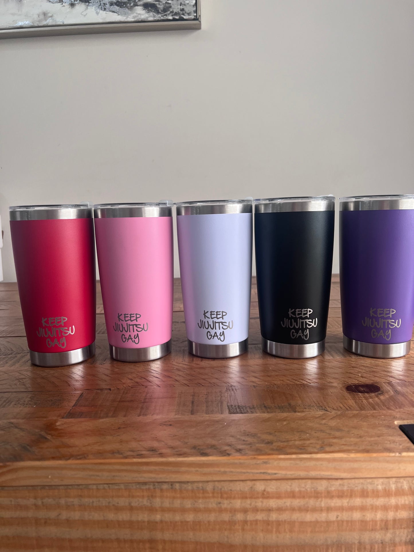 Personalised Gift: Thermos Mug, Any Logo or Badge