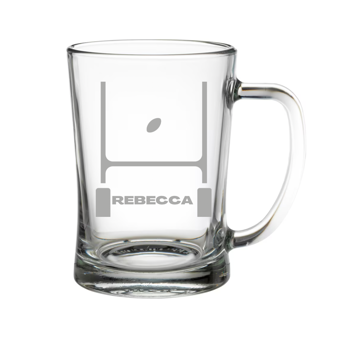 Personalised Gift: Beer Tanker, Rugby Design, Any Name