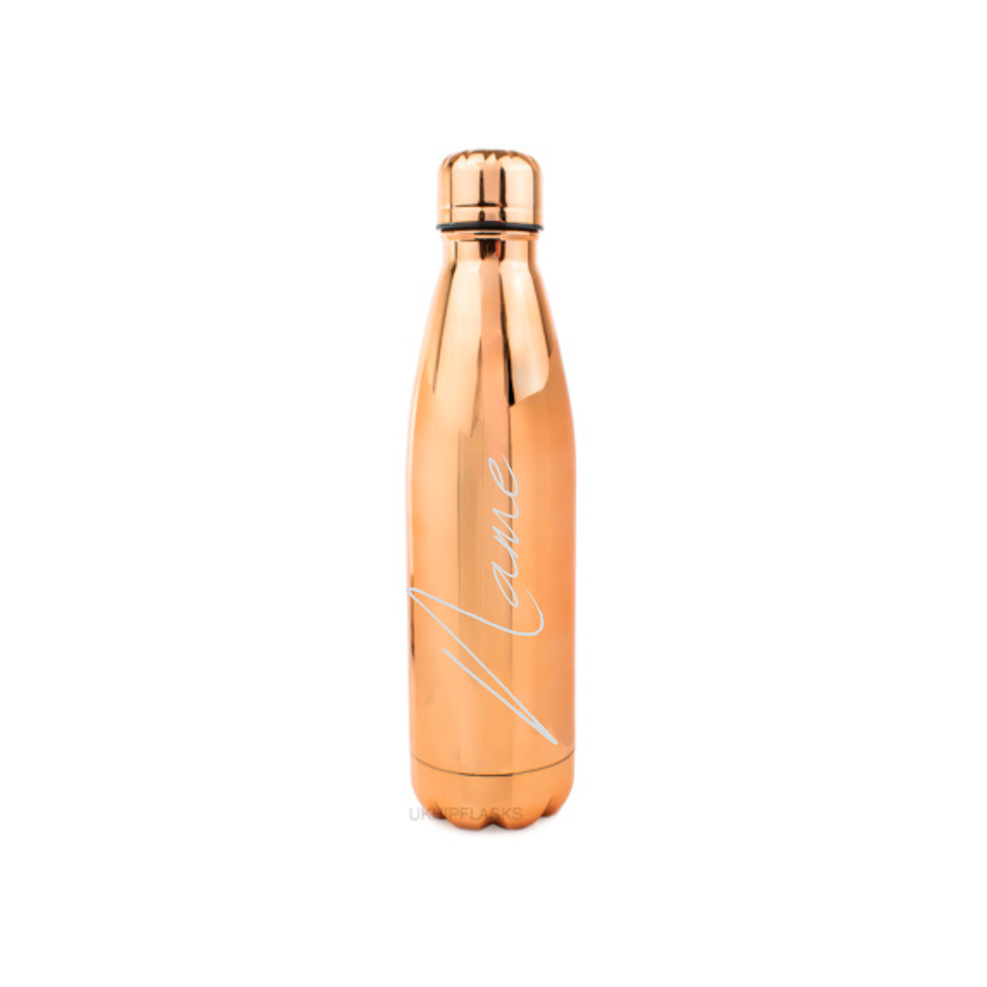 Personalised Gift: Steel Water Bottle, Personalised with Any Name