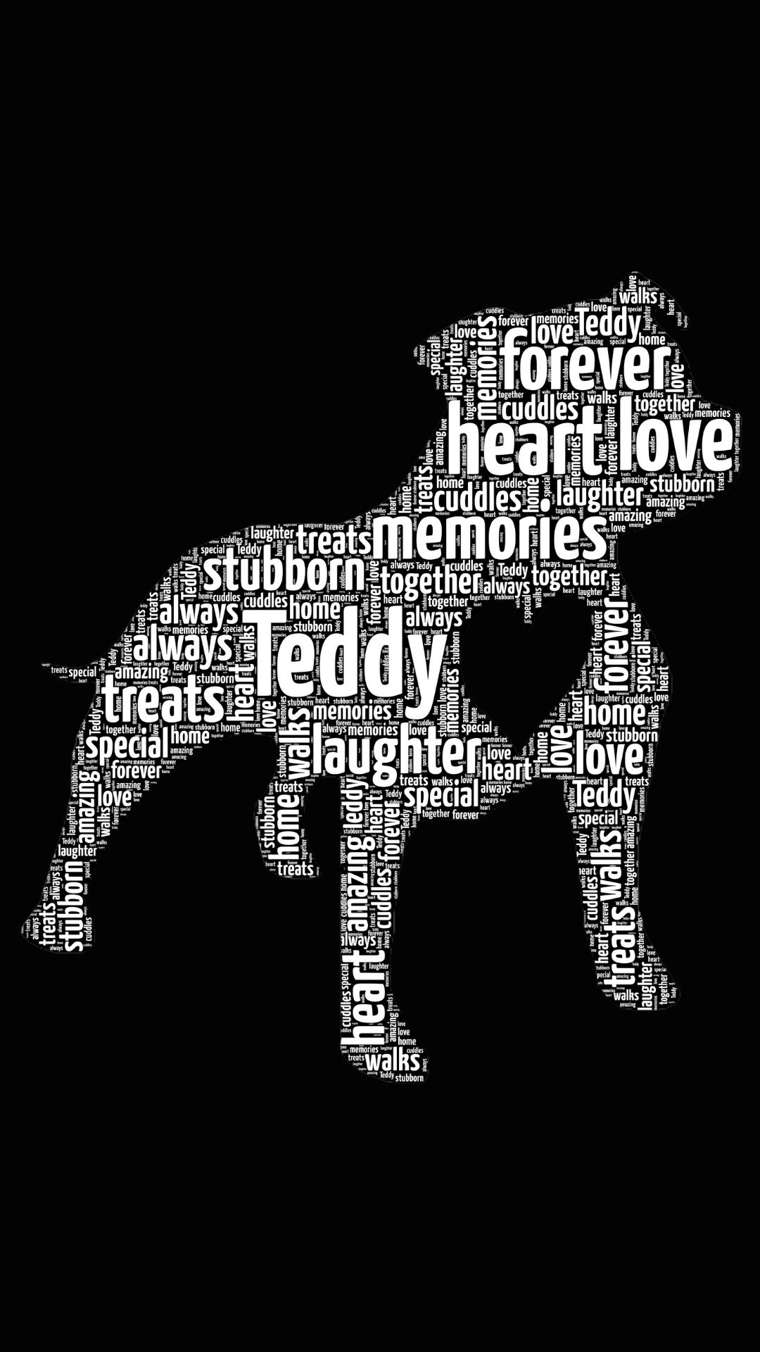 Personalised Gift: Word Art, Staffy, Staffordshire Bill Terrier & Your Key Words
