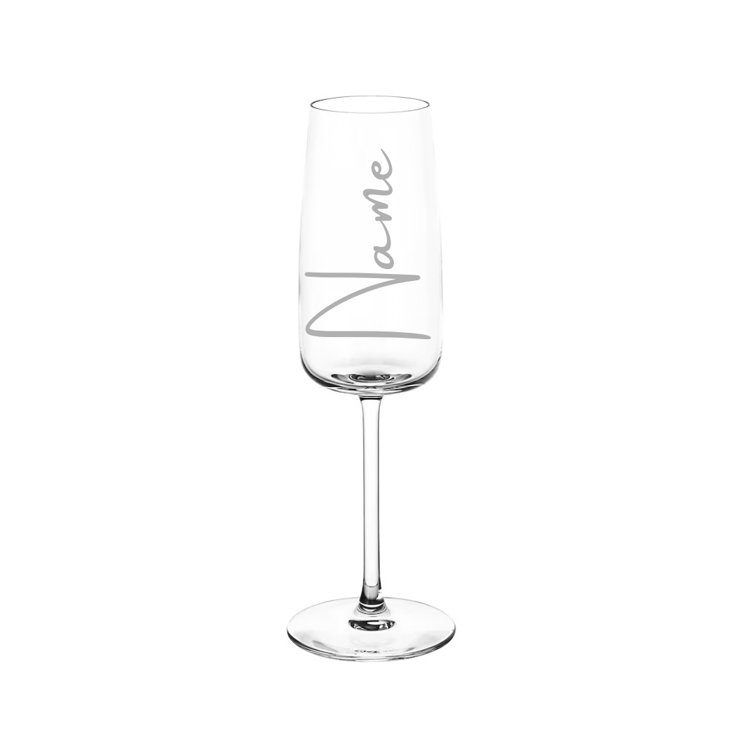 Personalised Gift: Personalised Champagne Glass, Any Name