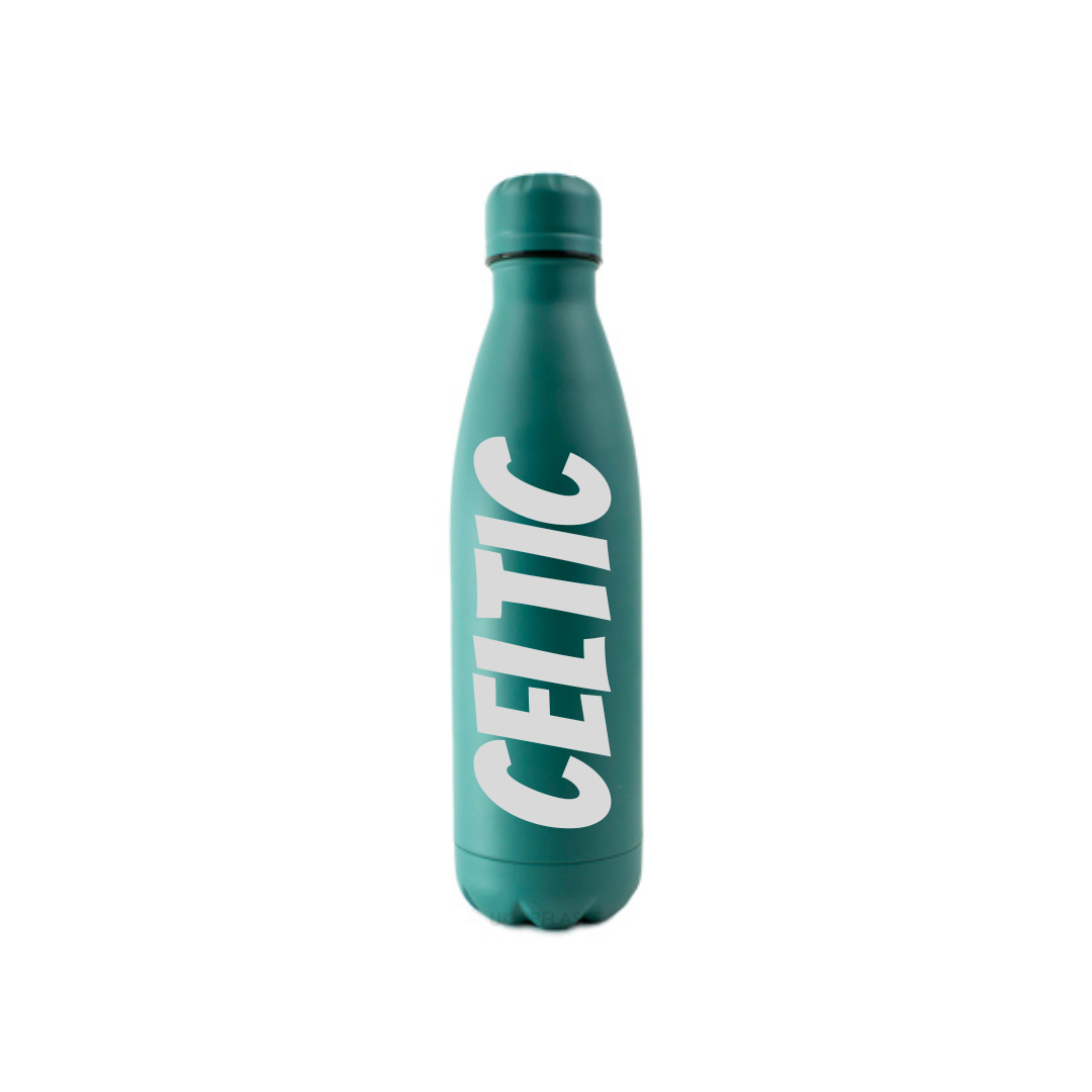 Personalised Gift: Steel Water Bottle, Any Club Name & Any Name
