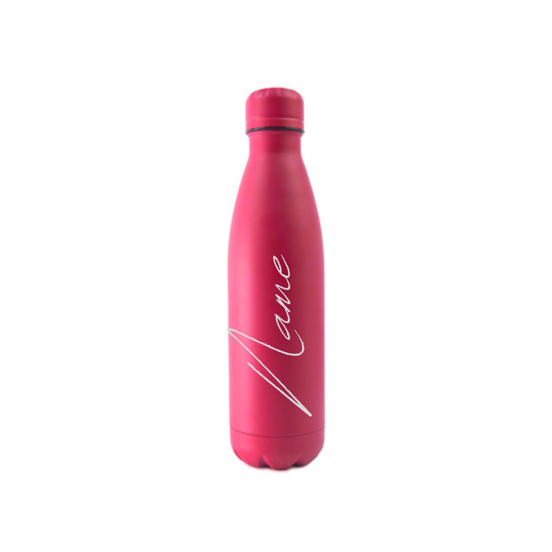 Personalised Gift: Steel Water Bottle, Personalised with Any Name
