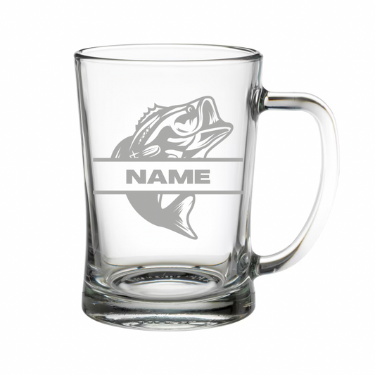 Personalised Gift: Beer Tanker, Fishing Design, Any Name