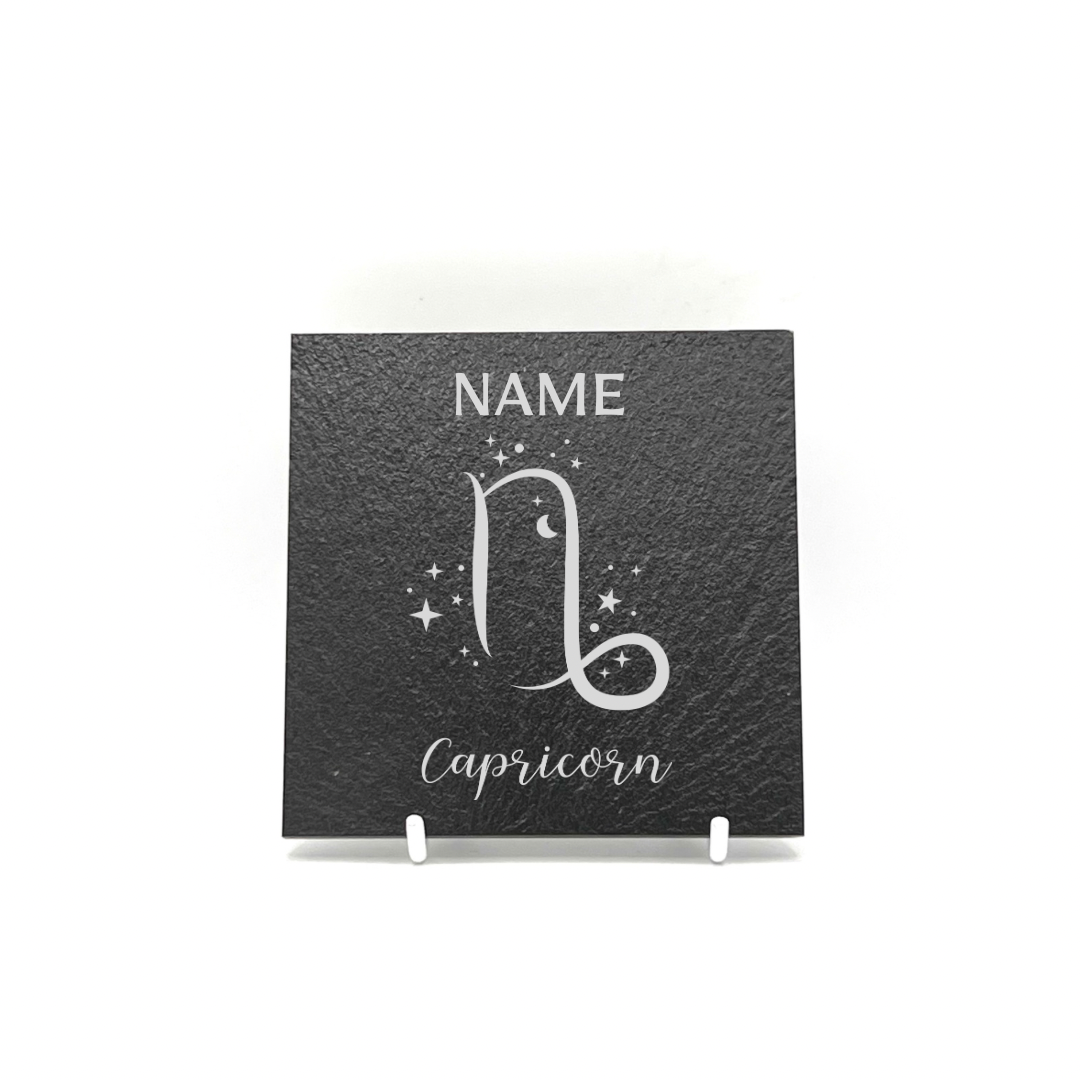 Personalised Gift: Personalised, Slate Coaster, Sign of the Zodiac, Star Sign & Any Name
