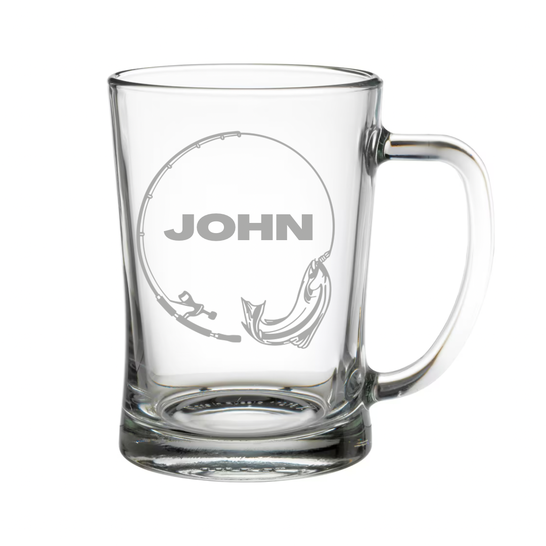 Personalised Gift: Beer Tanker, Fly Fishing Design, Any Name