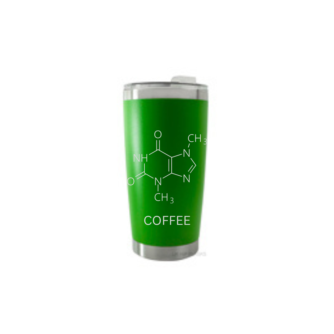 Personalised Gift: Thermal Travel Mug, Coffee Chemical Compound Design